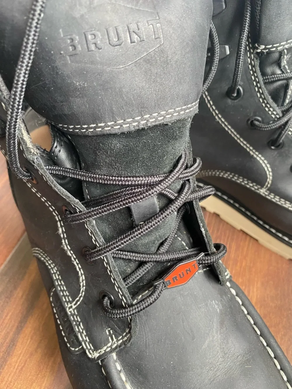 Brunt Boots Marin Soft Toe Waterproof Black Work Boots Men’s 11.5